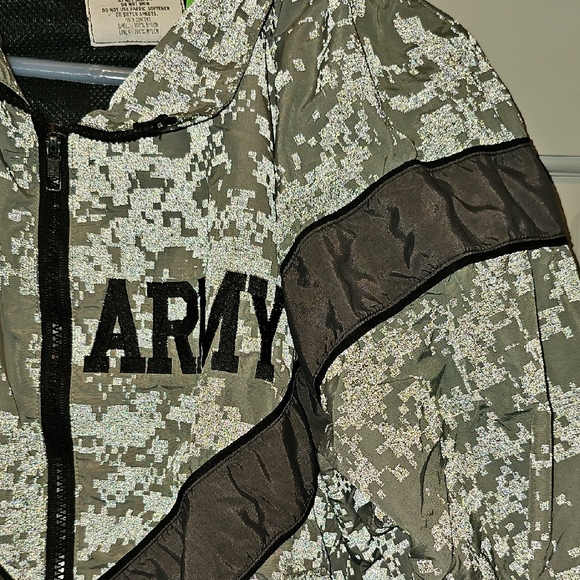 Y2K REAL U.S. Army Gray Black Military Jacket IPFU Gothic Coat Xsmall - Picture 5 of 7